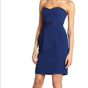 Bcbgmaxazria blue strapless dress in blue- sz 02